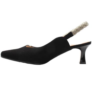BIOECO SLING BACK 4256 0026 - BLACK SUEDE